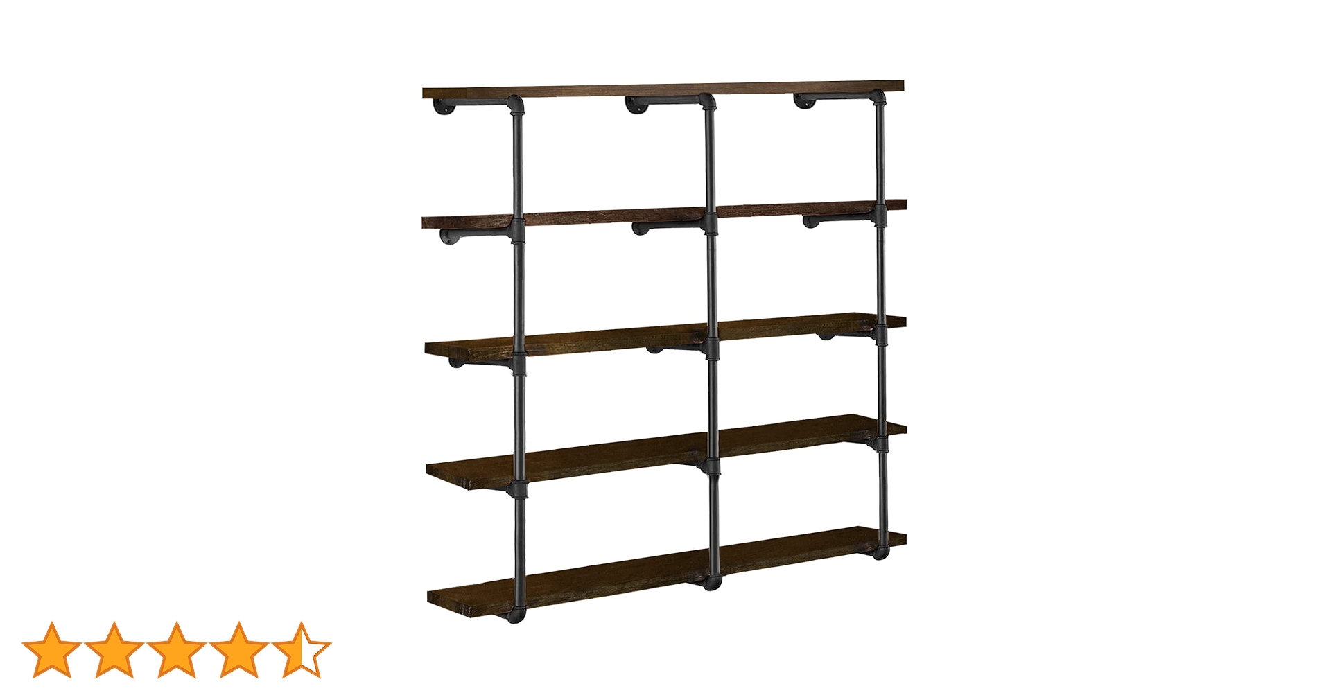 Amazon|HITOMEN 工業用鉄パイプ棚 5段 3セット 高さ55インチ 奥行き12 Amazon|HITOMEN 工業用鉄パイプ棚 5段 3セット 高さ55インチ 奥行き12